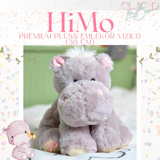HiMo - Prémium plüss emlékőr viziló (30 cm)