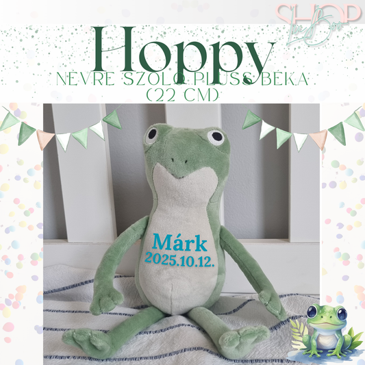 Hoppy  - Névre szóló plüss béka (22 cm)