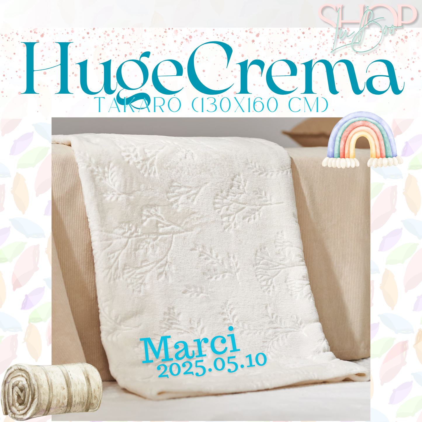 HugeCrema - Névre szóló takaró (130x160 cm)
