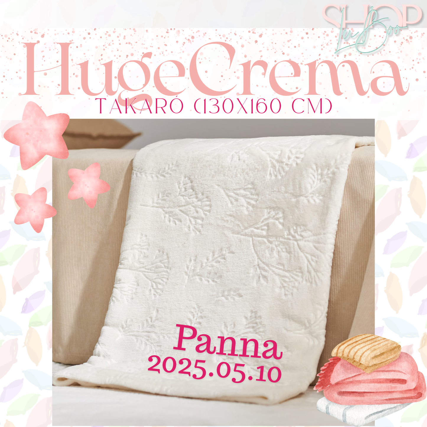 HugeCrema - Névre szóló takaró (130x160 cm)
