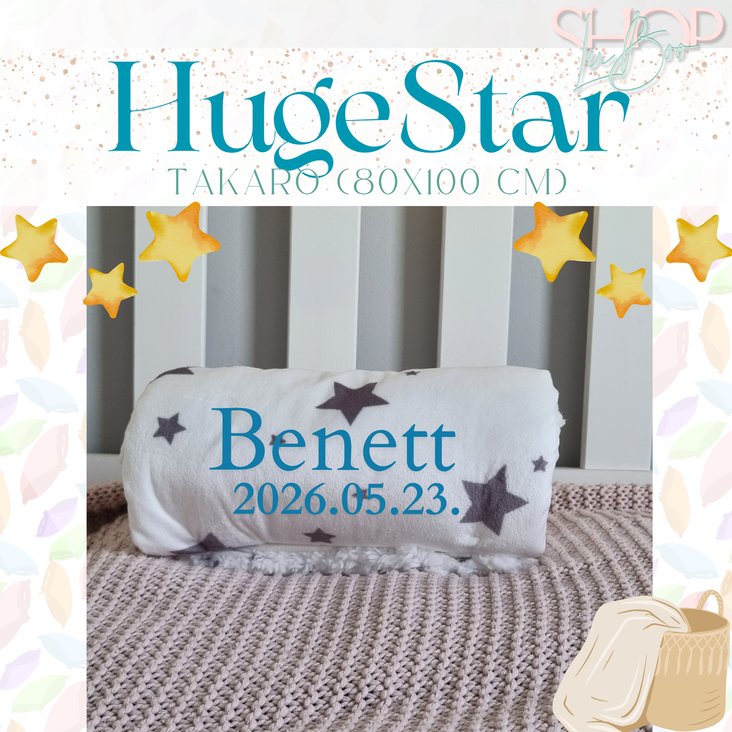 HugeStar - Névre szóló takaró (80x100 cm)