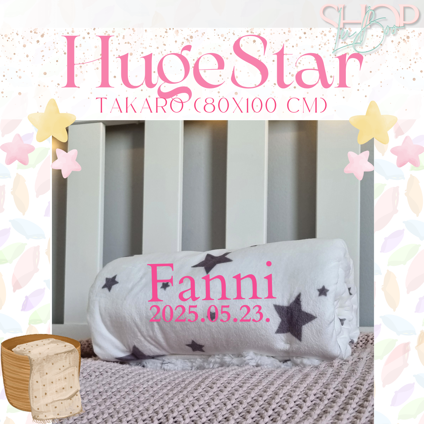 HugeStar - Névre szóló takaró (80x100 cm)