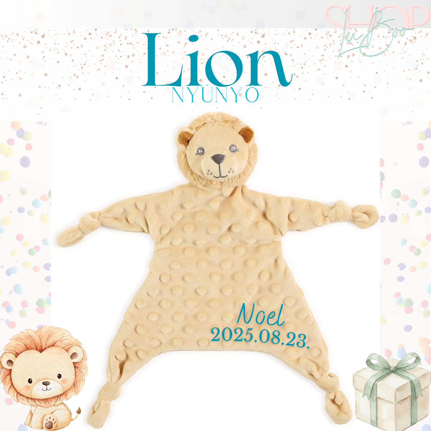 Lion névre szóló oroszlán nyúnyó (24 cm)