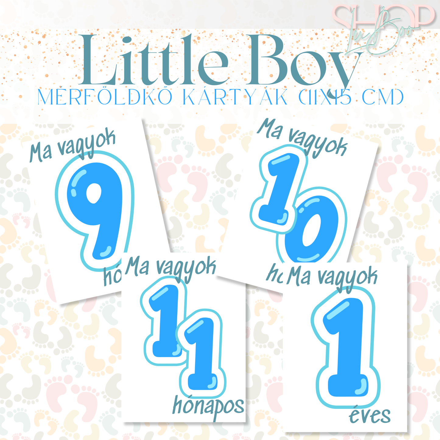 Mérföldkő kártyák- Little Boy (11x15cm)