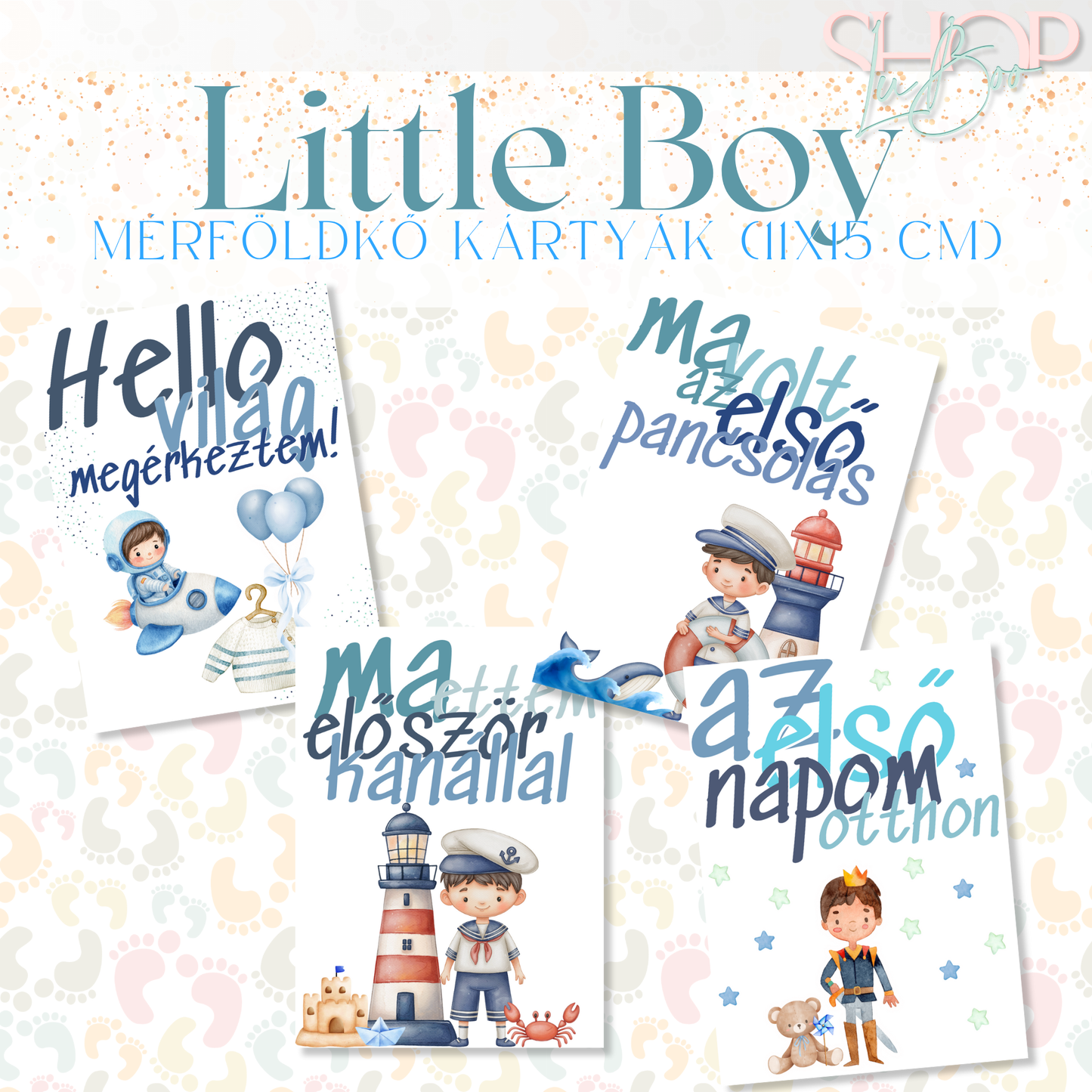 Mérföldkő kártyák- Little Boy (11x15cm)