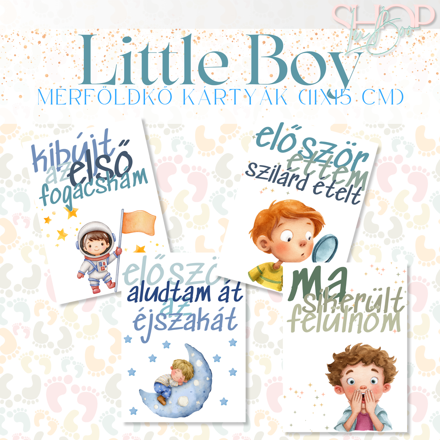 Mérföldkő kártyák- Little Boy (11x15cm)