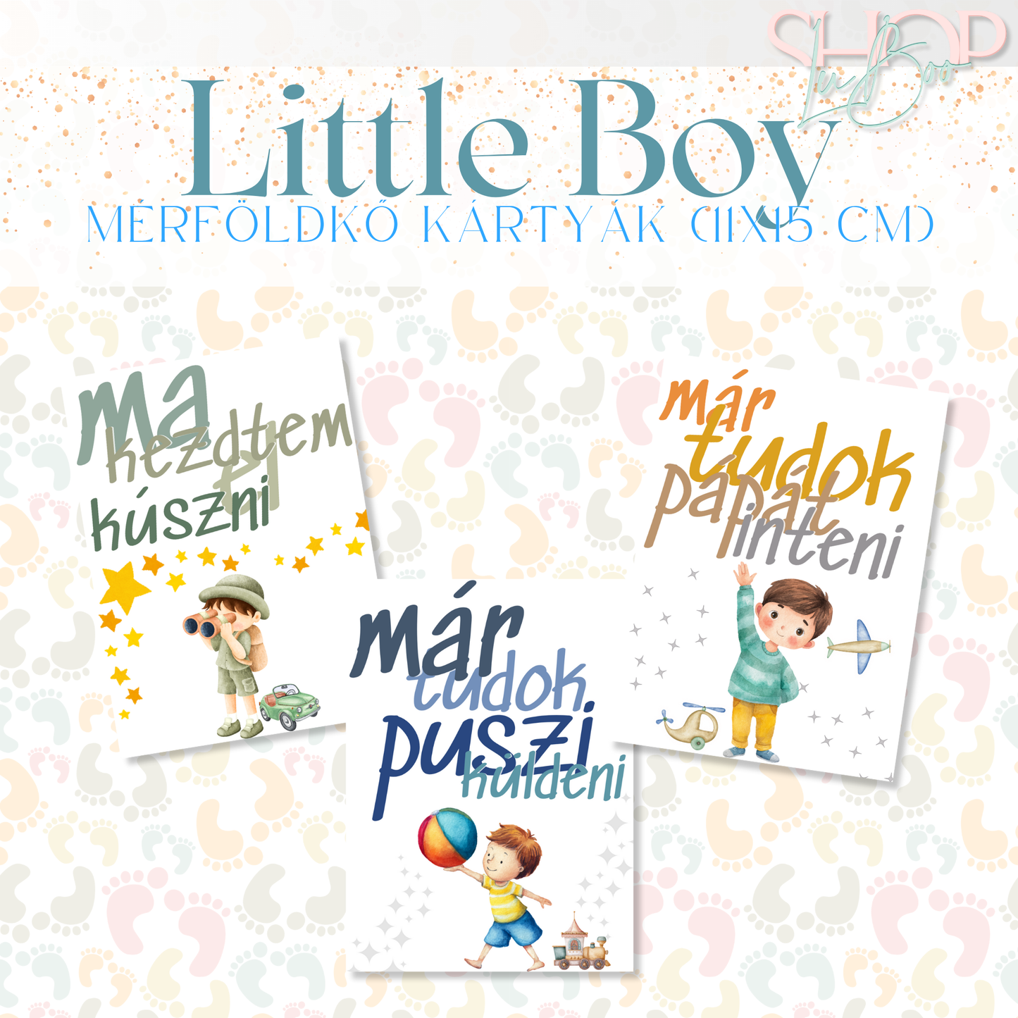 Mérföldkő kártyák- Little Boy (11x15cm)