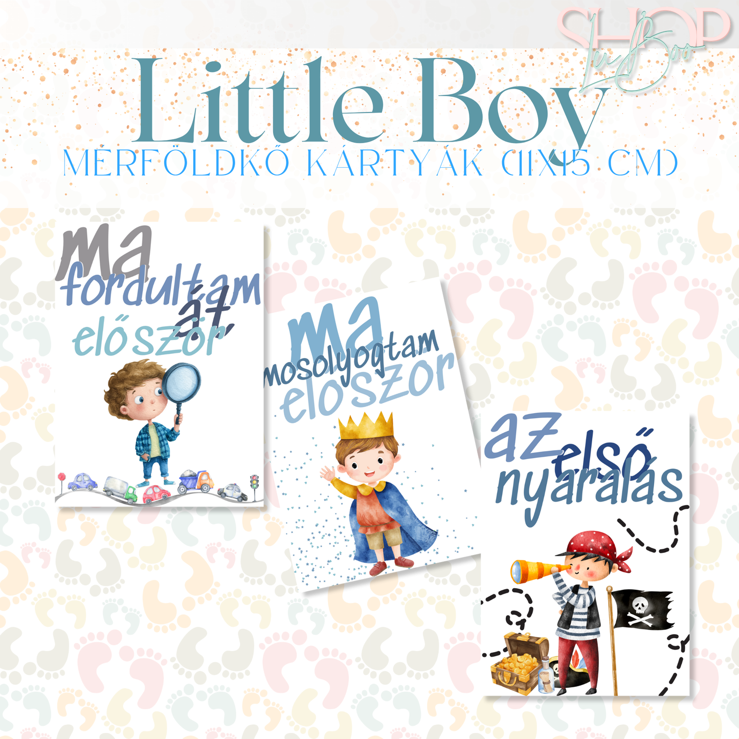 Mérföldkő kártyák- Little Boy (11x15cm)