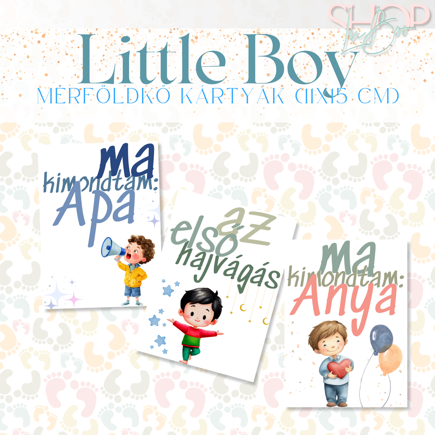 Mérföldkő kártyák- Little Boy (11x15cm)