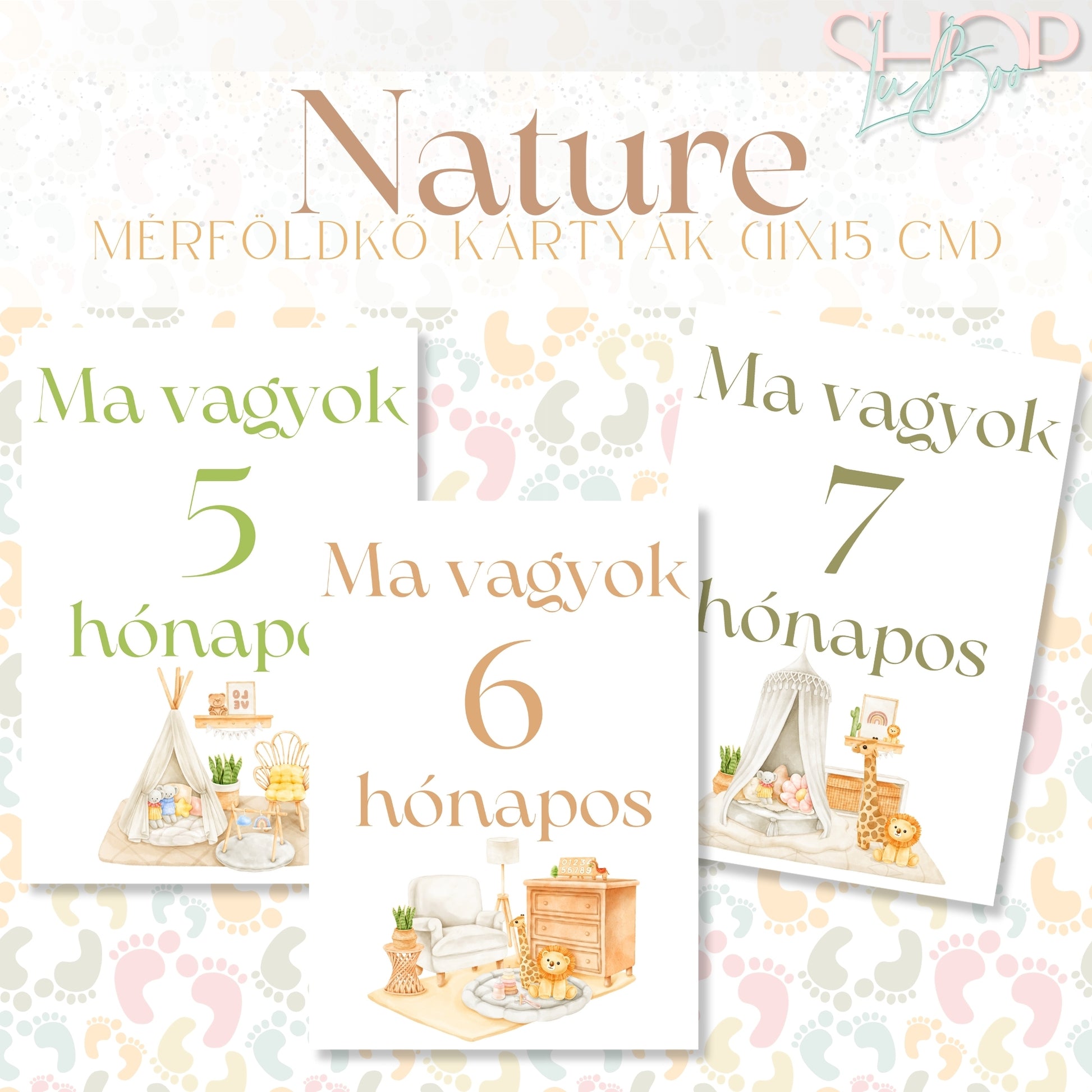 Mérföldkő kártyák - Nature (11x15 cm) - ShopLuBoo