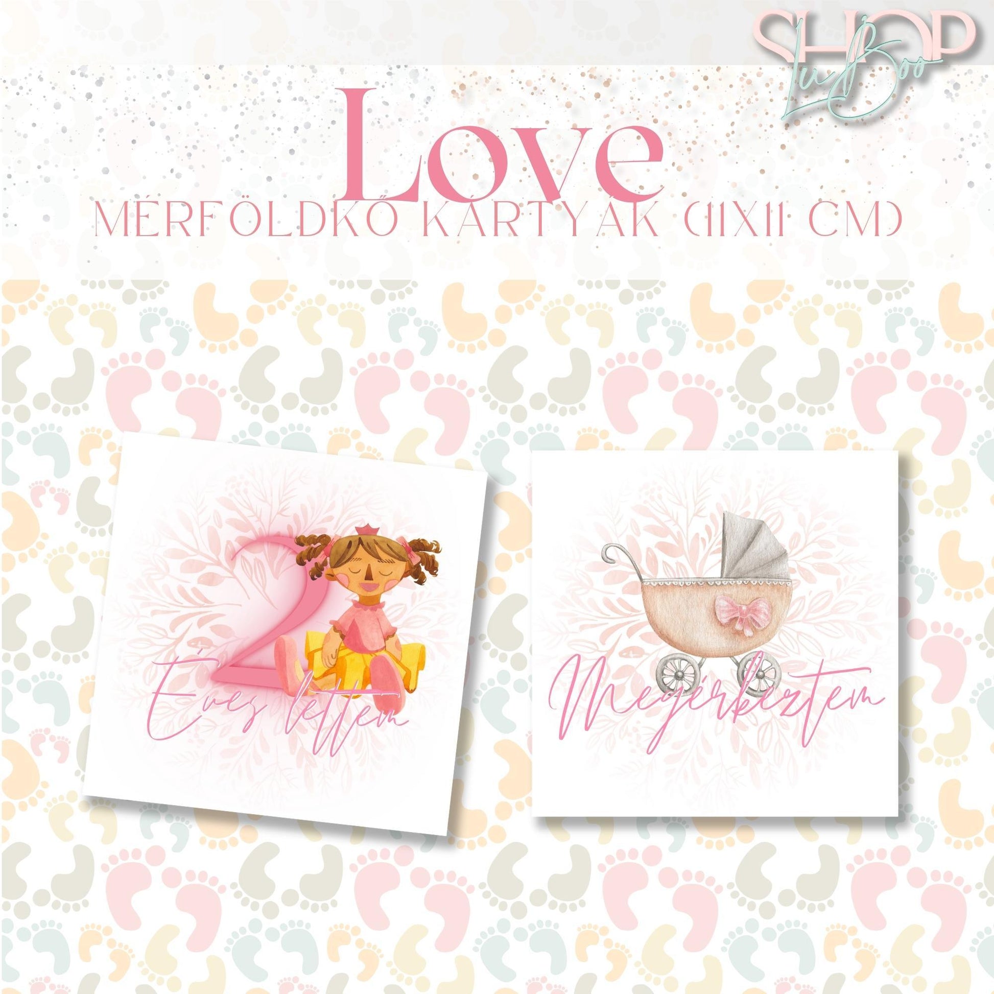 Mérföldkő kártyák - Love (11x11 cm) - ShopLuBoo