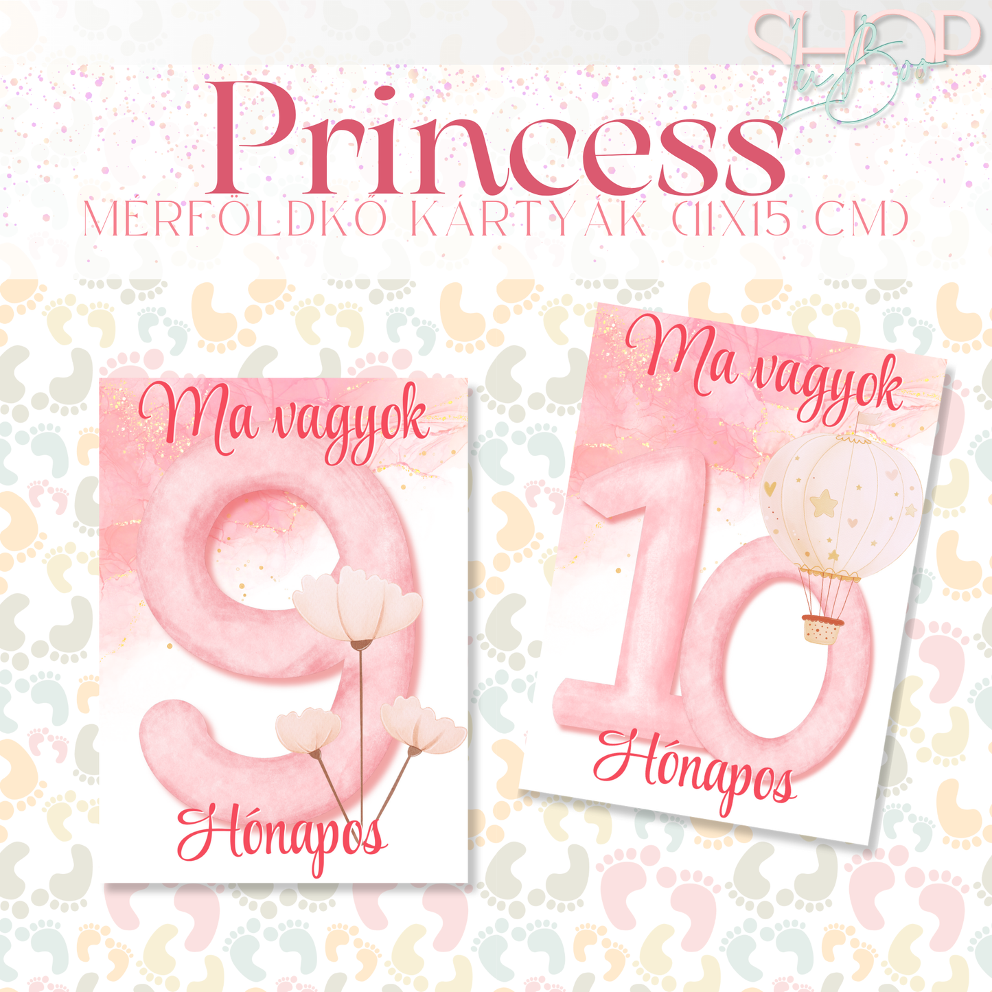 Mérföldkő kártyák - Princess (11x15 cm)