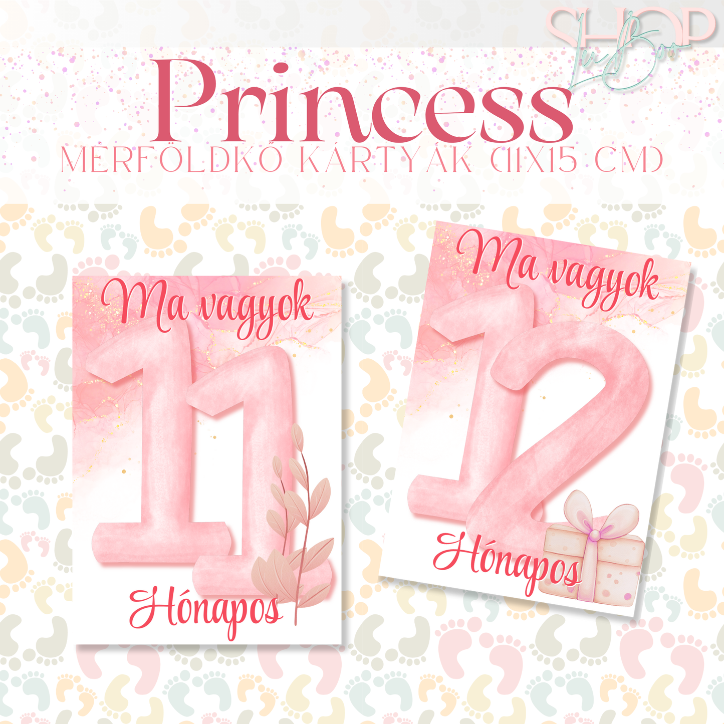 Mérföldkő kártyák - Princess (11x15 cm)