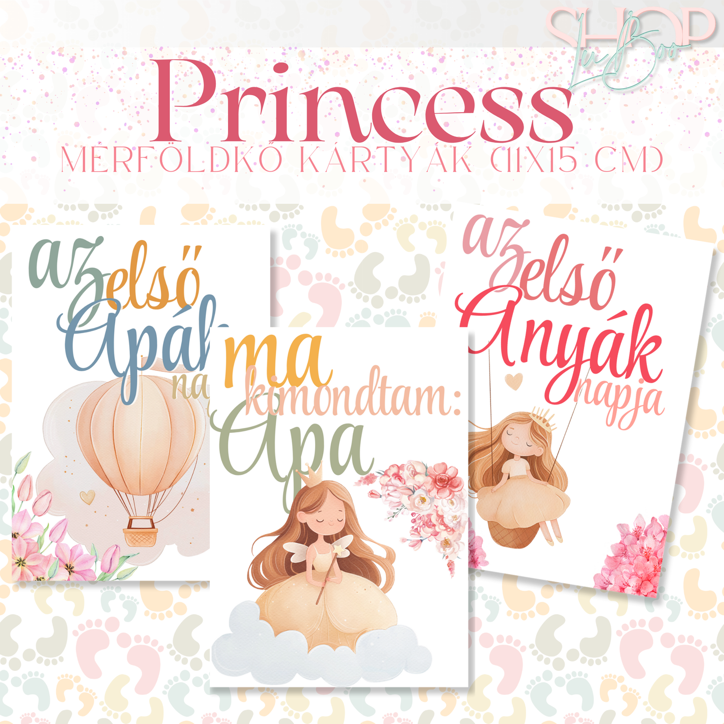 Mérföldkő kártyák - Princess (11x15 cm)