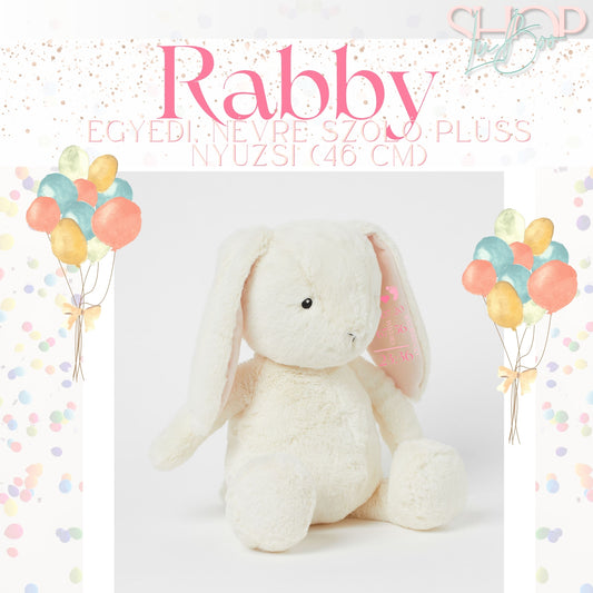 Rabby - Egyedi, névre szóló plüss nyuzsi (46 cm) - ShopLuBoo