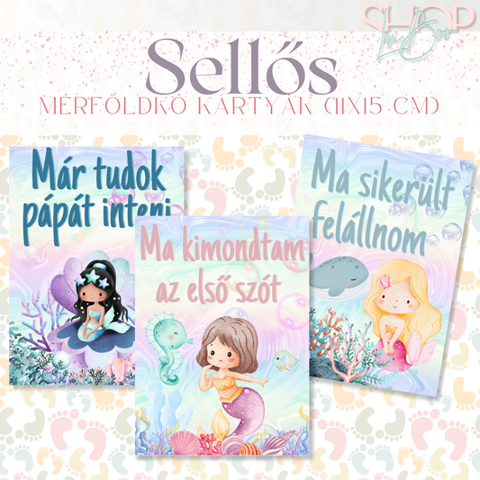 Mérföldkő kártyák - Sellős (11x15 cm)