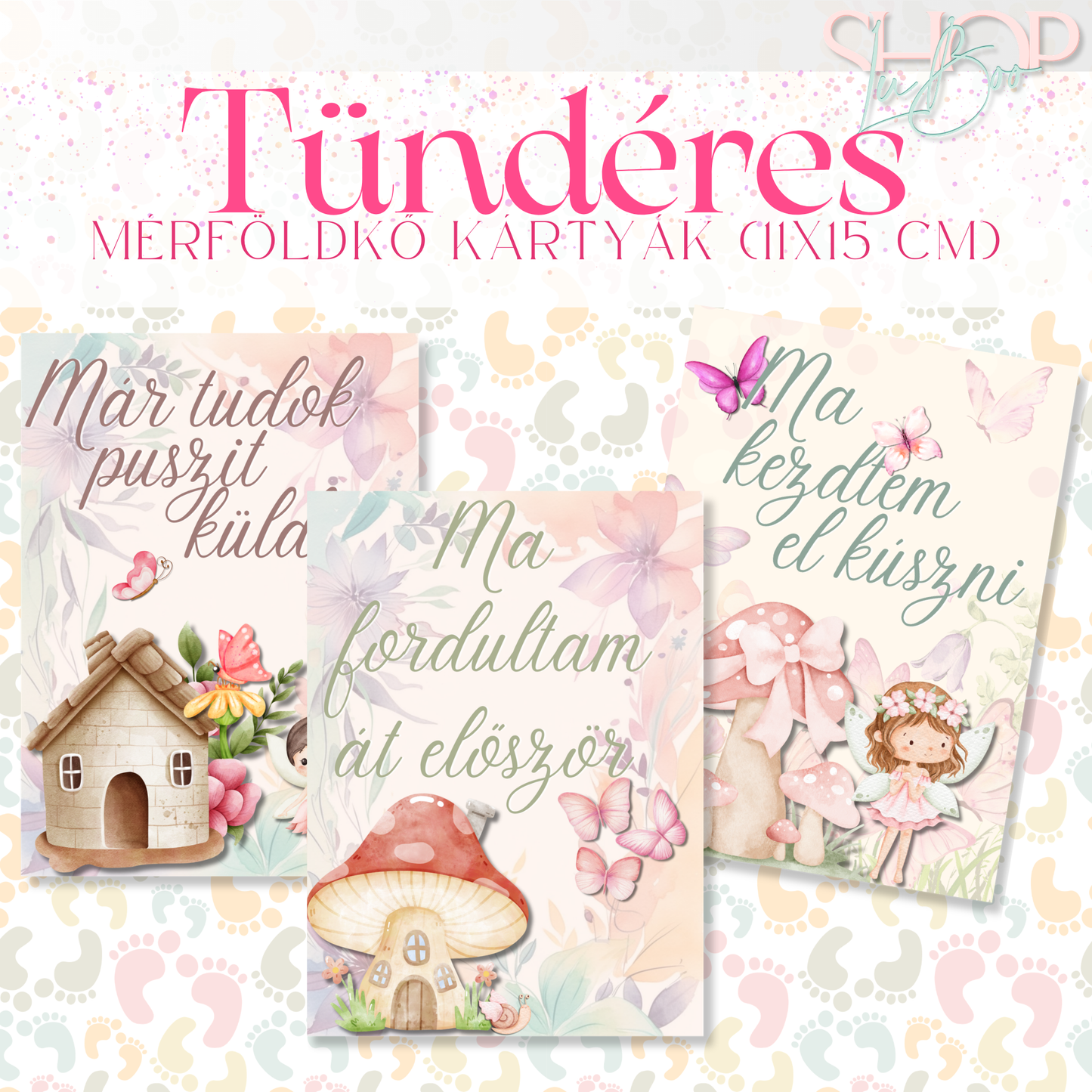 Mérföldkő kártyák - Tündéres (11x15 cm)