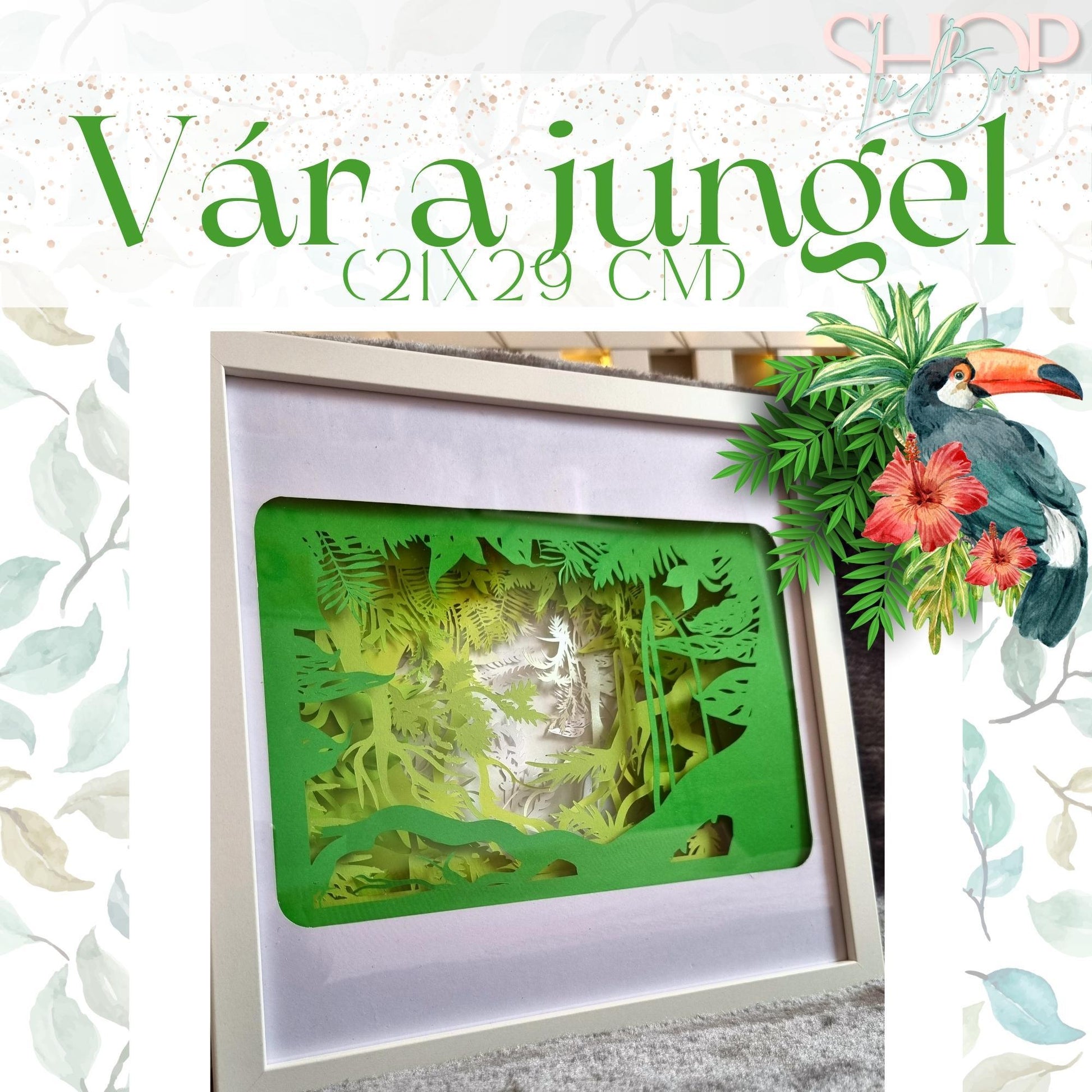 Vár a jungel - 3D világító kép (25x25 cm) - ShopLuBoo