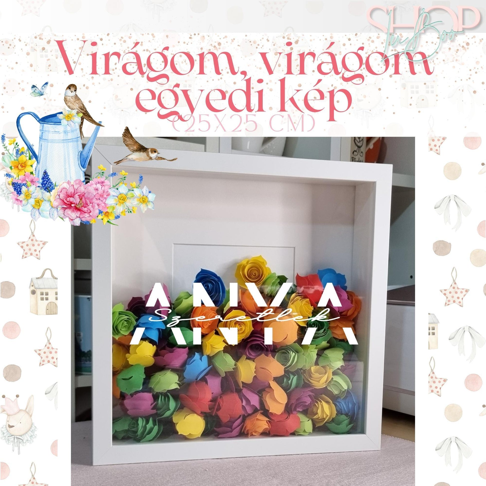 Virágom, virágom egyedi kép (25x25 cm) - ShopLuBoo